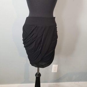 black mini pencil skirt